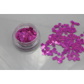 paillettes de coeur de la poudre 3mm de laser de scintillement pour le nail art, décorations de vacances